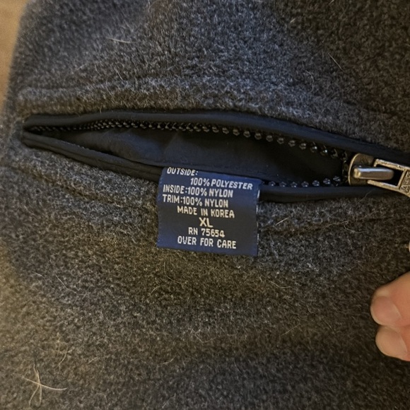 Vintage Abercrombie & Fitch 1/2 Zip Reversible Jacket size XL - Picture 3 of 4